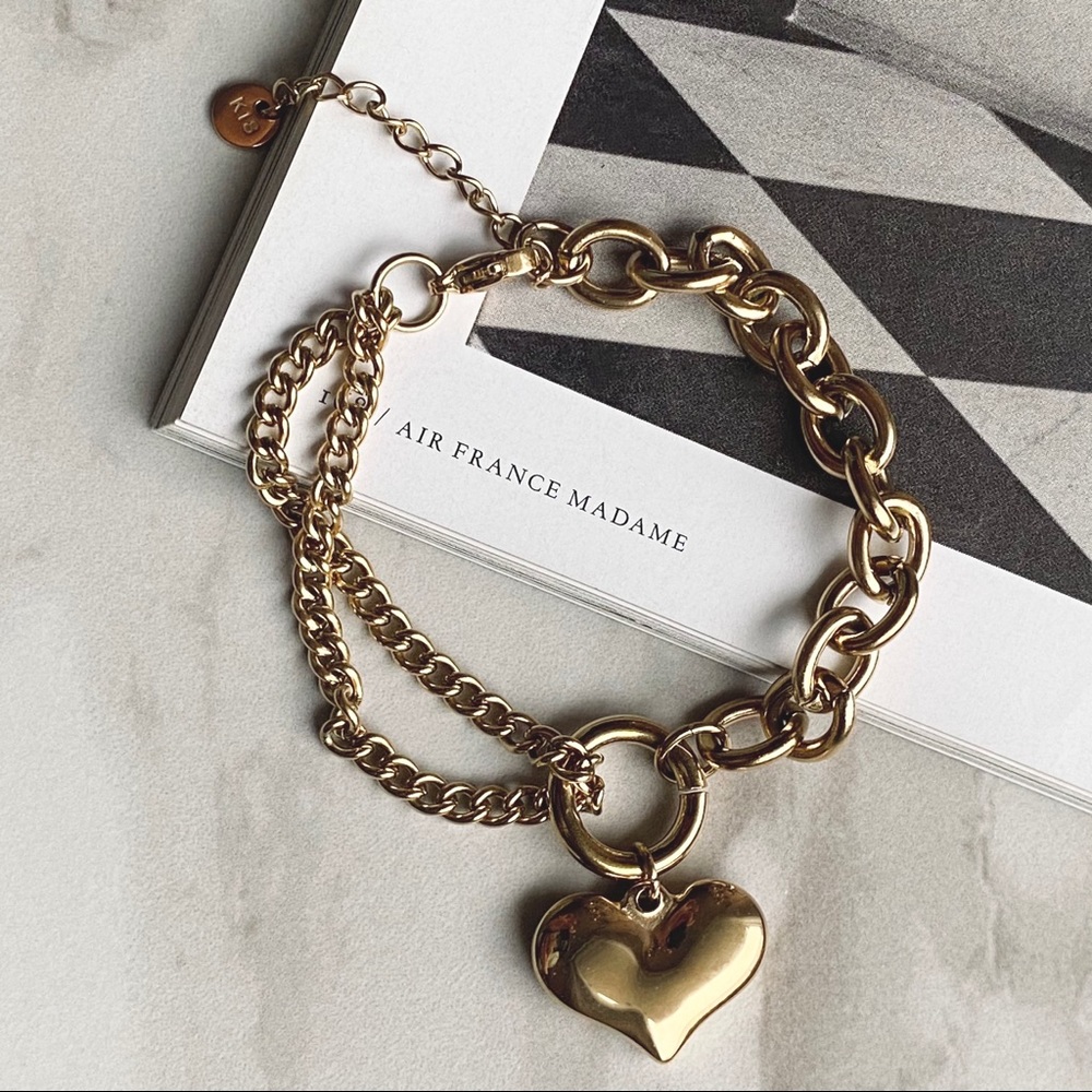 18k Gold Blated Bracelet - Eva